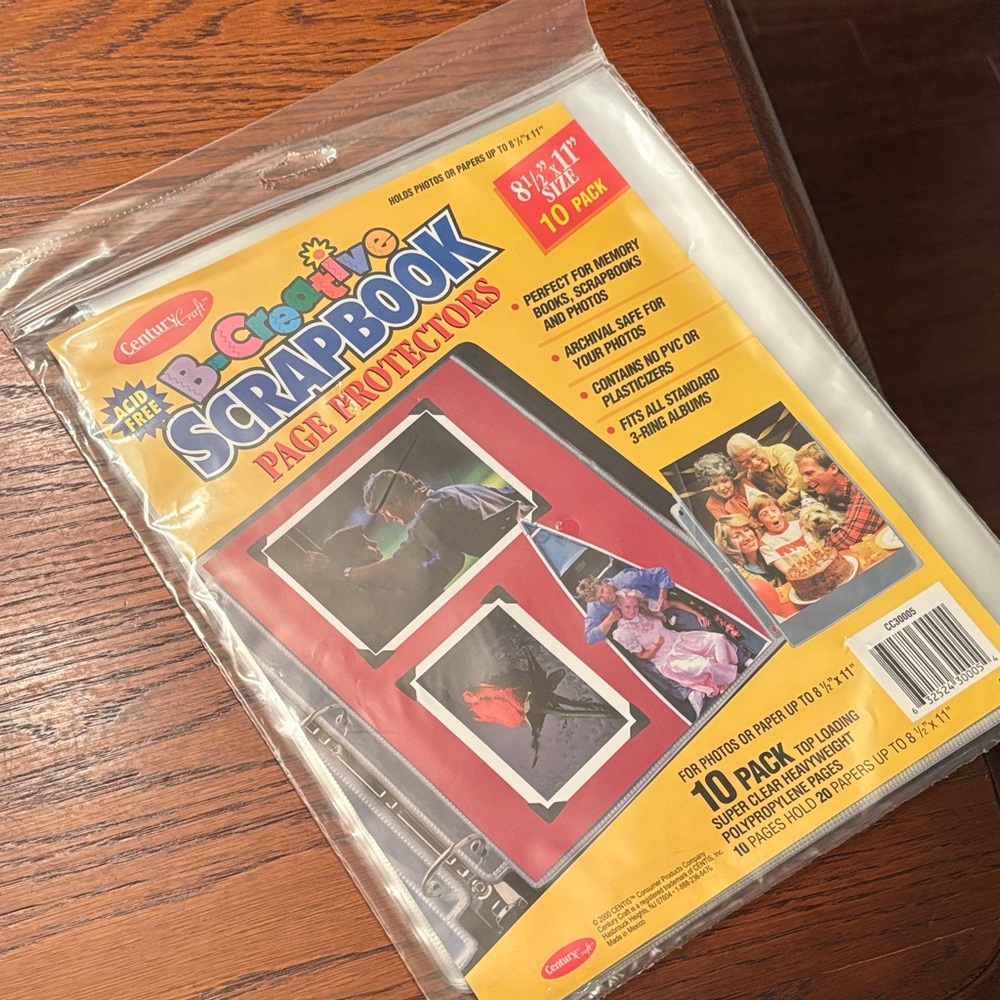 Be Creative Scrapbook page protectors